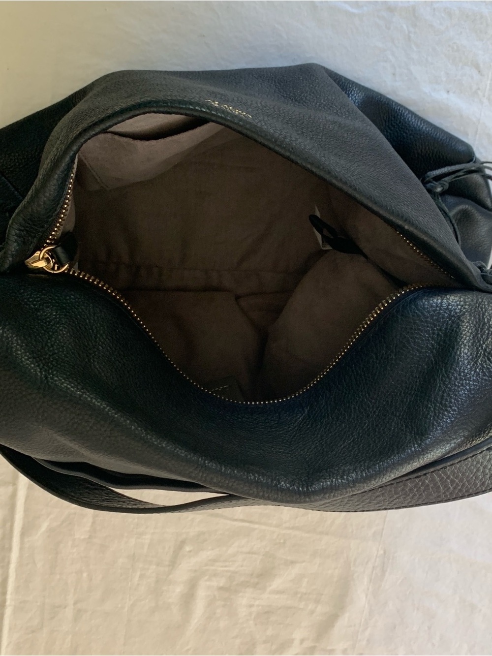Vince Camuto Black 100% Leather Shoulder Bag with Braided Side Detail - Picture 6 of 8